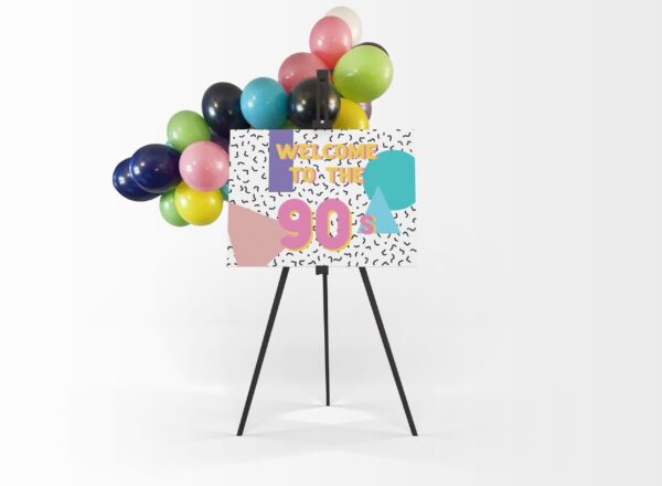 90s Party Welcome Sign