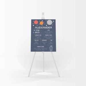 Space Birthday Milestone Poster