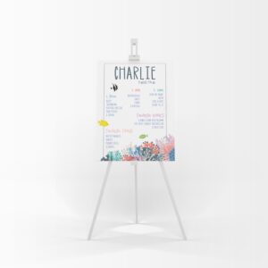 Under The Sea Birthday Milestone Poster