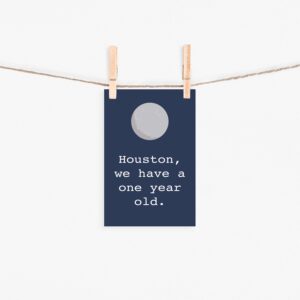 "Houston We Have A..." Space Party Mini Poster